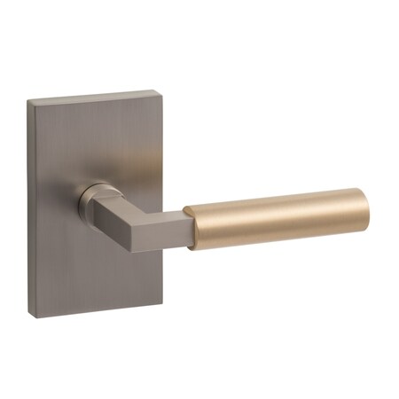 Sure-Loc Hardware Sure-Loc Hardware Levanto Dummy Rosette, Nickel, Smooth Grip in Satin Brass LV100 NI GRIP-SM SB